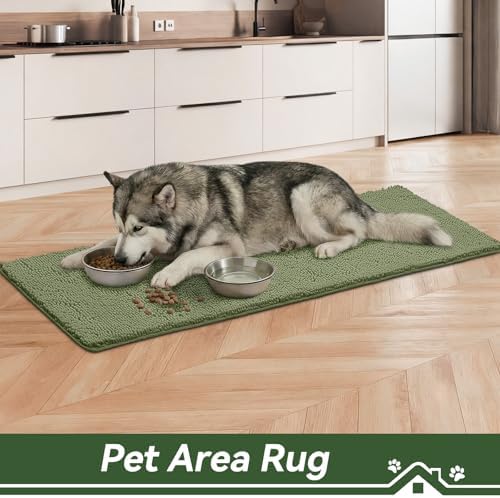Bcoimo Super Absorbent Dog Door Mat, 60"*24" Anti Slip Mat for Muddy Paws