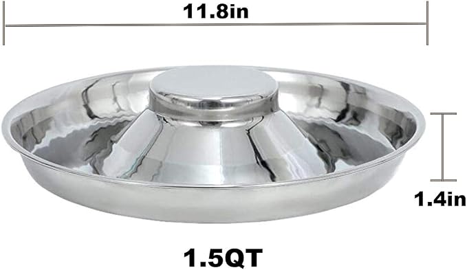 Stainless Steel Puppy Kitten Dish Whelping Weaning Dishes Feeder 11.8 Inch (2 Pack)