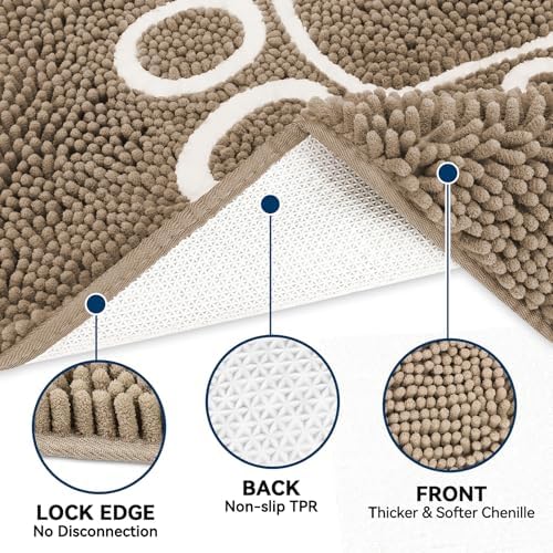 Bcoimo Super Absorbent Dog Door Mat, 48"*30" Anti Slip Mat for Muddy Paws