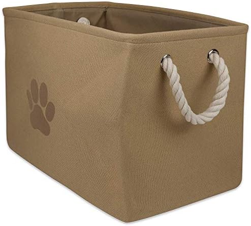 Bone Dry Pet Storage Collection Collapsible Bin, Medium Rectangle, Taupe