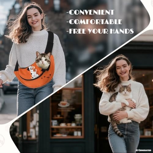 COEQINE Small Dog Crossbody Sling Walking Bag Pet Carrier for Small Pets
