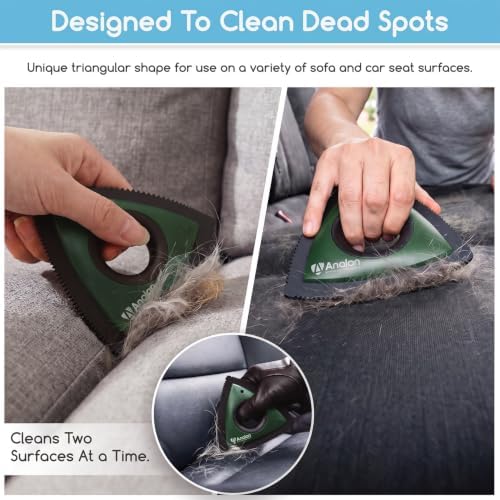 Analan Mini Pet Hair Remover for Car Detailing Dog Hair Tool Brush(Green)