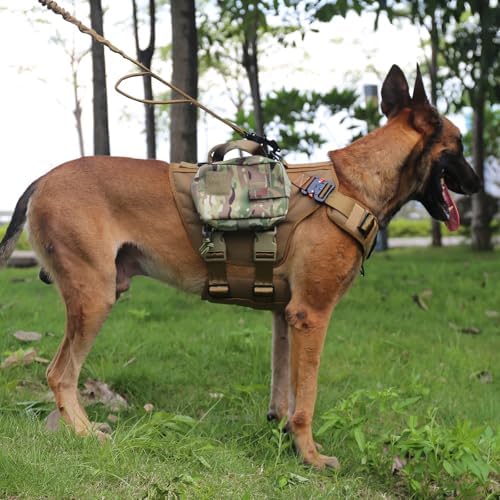 ICEFANG No Pull Tactical Dog Harness for Large Dogs,Adjustable Dog Vest