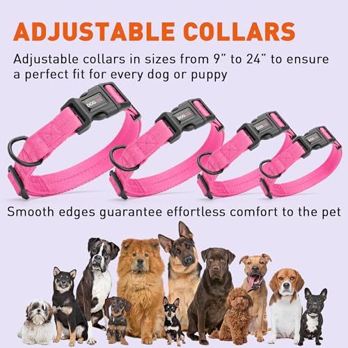 Dogline Hot Pink Nylon Collar (W: 3/4" L: 13"-20")