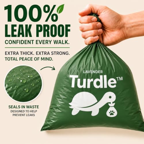 Turdle Compostable Dog Poop Bags Rolls, Lavender Scented, 270 Count