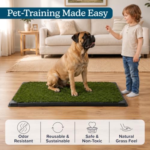 PETMAKER Artificial Grass Pee Pads for Dogs, 3 Pack, 44” x 26.5”