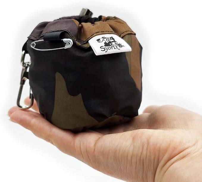 Small Dog Treat Pouch Puppy Training Bag with Carabiner Clip, Bait Bag