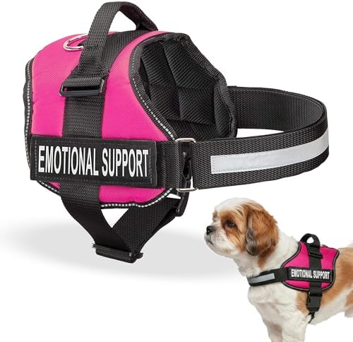 Industrial Puppy Emotional Support Vest Harness, Small 19.5-25, Pink