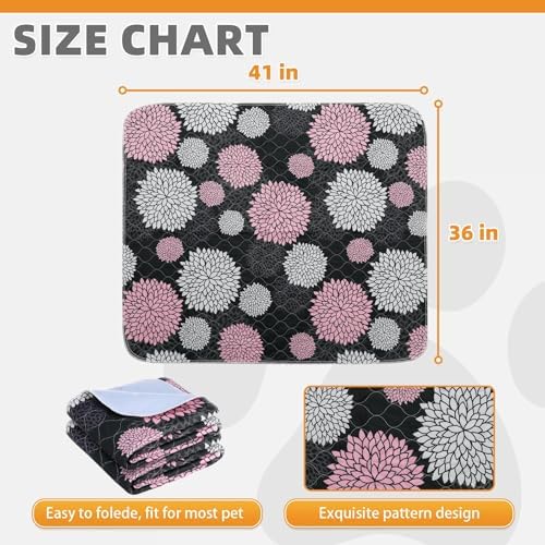 KOOLTAIL Washable Pee Pads for Dogs, 2 Pack Super Absorbent Reusable Puppy Training Pads Waterproof, Nonslip and Leak-Proof Dog Pee Pads, Large Pet Mats Whelping Pads for Floor, Crate, Couch, 36"x41"