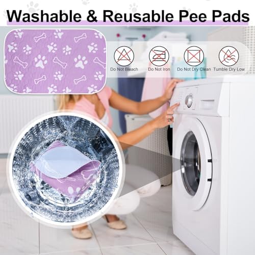 BEAUTYZOO 4 Pack Washable Pee Pads for Dogs,Reusable Puppy Pads 36x41
