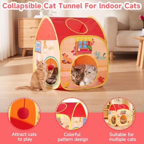 AILUKI 33PCS Cat Toys Variety Pack for Indoor Cats, Kitten Toys Cat Tunnel