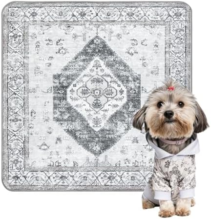 Lahome Extra-Large Washable Dog Pee Pads (72"x72") - Super Absorbent & Waterproof - Leakproof Reusable Mat for Playpens, Beds & Whelping , Convenient Cleanup,Gray