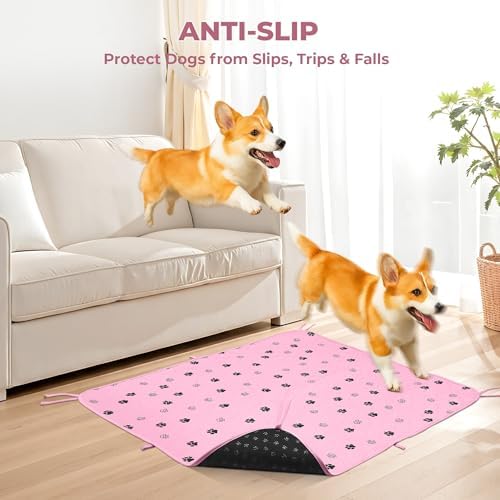 Fostanfly Washable Pee Pads for Dogs, Ultra-Absorbent, 36"x41"-2 Pack, Pink