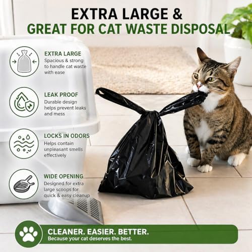 T-shirt Black Plastic Bag (600 ct.) Small Can Liners Doggy Poop Bags Compatible with Arm & Hammer Swivel Bin & Rake pooper scooper Thank You Grocery Shooping Bag Size Multipurpose Bags