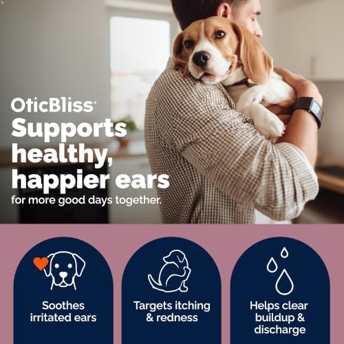 Vetnique Oticbliss Dog Allergy Ear Drops & Advanced Cleaning Wipes Bundle