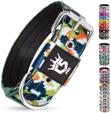 TSPRO Heavy Duty Thick Dog Collar with Metal Buckle for Large Dogs