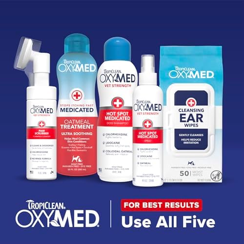 Oxymed Soothing Ear Wipes for Dogs & Cats, Anti-Itch Relief, 50 Count
