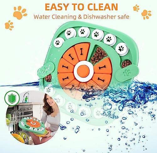 Dog Toys for Boredom and Stimulating, Mentally Stimulating Toys, Puzzle Large Dogs, Puzzles Smart Treat Dispensing Enrichment Dogs Green, Level 3-Green