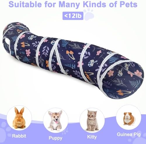 Glittme S-Shape Cat Tunnel, Foldable Cat Tunnels for Indoor Cats