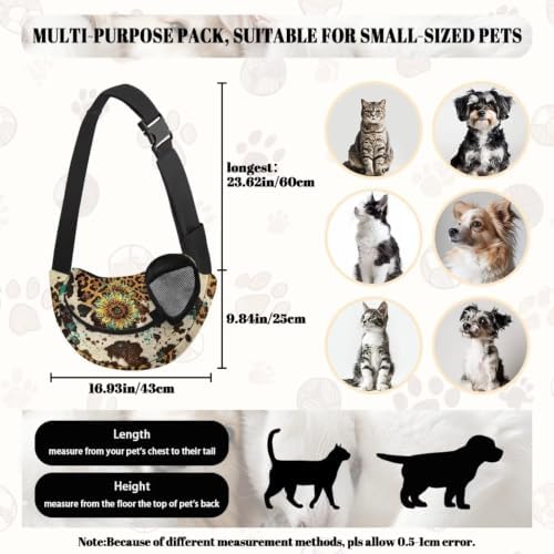 COEQINE Large Capacity Pet Carrier Sling Bag for Small Dogs 3-10 Ibs