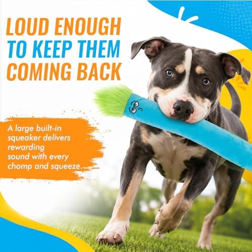 Guru Fry Guys Gary Squeaky Plush Dog Toy with Wild Character Design - Crinkle & Multi-Texture Interactive Dog Toy for Fetch Tug & Thrash Play - Collectible Funny Dog Toy Gift for Large Breeds