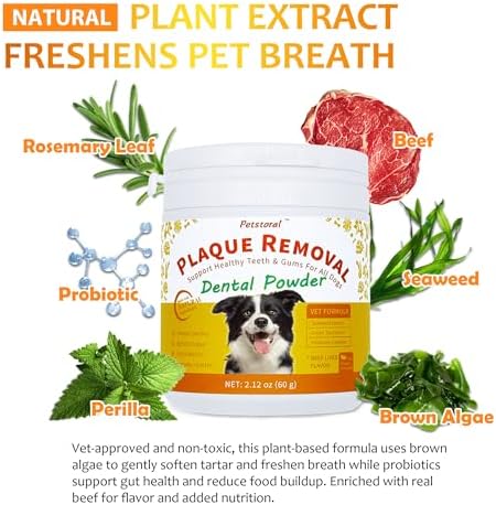 Pet Dental Cleaning Kit with Dental Wipes & Dental Powder