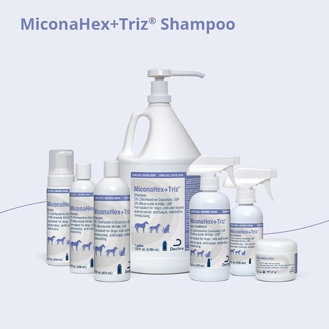 MiconaHex+Triz Shampoo for Dogs, Cats and Horses, 16 oz, Unscented