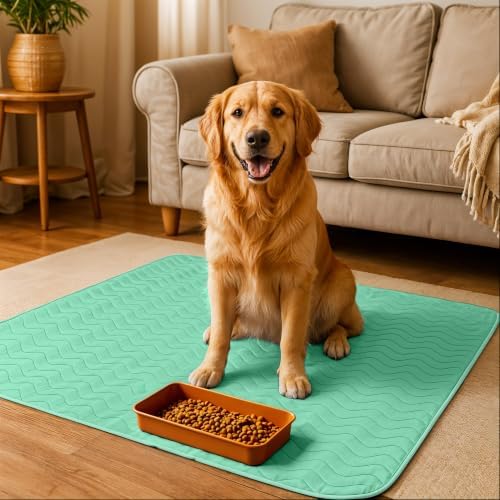 4 Pack Washable Pee Pads for Dogs 34" x 52", Waterproof Dog Training Pads