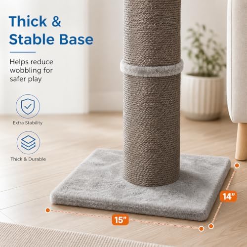 Cat Scratching Post with 5.5 Inch Diameter Sisal Post, 32 Inch, Grey
