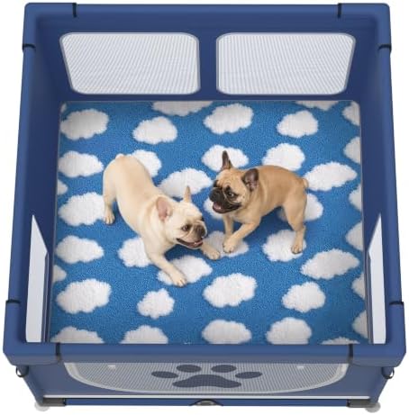 LOOBANI Washable Pee Pads for Dogs 41"x41",2 Pack, Blue