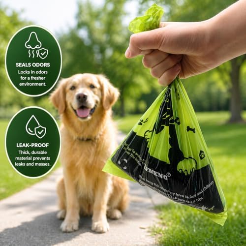 Dog Poop Bags One Big Roll (600 ct.) Doggy Poop Bags Pet Waste Pickup Bag Cat Waste Disposal Bags (1 Roll, 600 Bags)