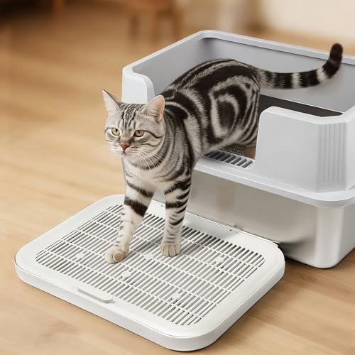 Flip Top Cat Litter Mat, Double Layer Trapping Pad