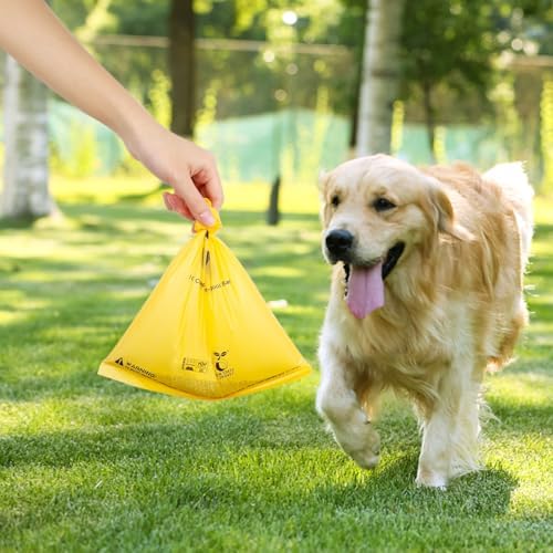 Certified Home Compostable Dog Poop Bags, 120 Plant Based Bags (8 Rolls)