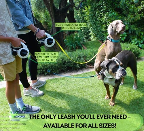 Snuggle Paws All-in-One Heavy Duty Retractable Dog Leash for Large Dogs