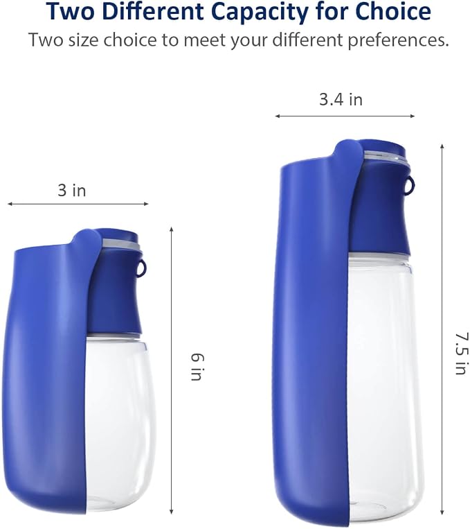 WePet Foldable Portable Dog Water Bottle Puppy Water Dispenser with Drinking Feeder, 12 OZ, High-Temperature Resistant Leak Proof for Pets Outdoor Walking, Hiking, Travel, Food Grade Plastic BPA Free
