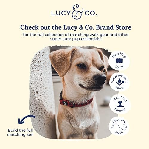 Lucy & Co. Holly Jolly Dog Poop Bag Holder - Cute Designer Pet Waste Bag Dispenser, One Size, Red Buffalo Plaid