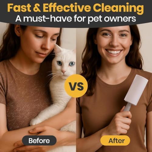 DELOMO Lint Roller for Pet Hair Extra Sticky, Mega Value Set of 1000 Sheets
