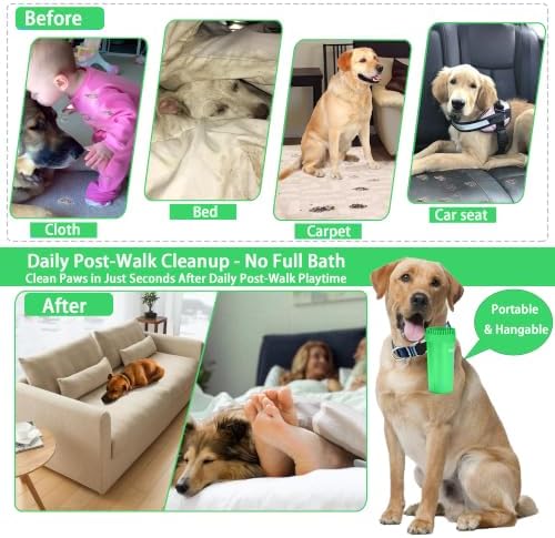 Dog Paw Cleaner Cup with Detachable Top Brush for Small-Medium Dogs