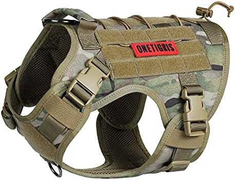 OneTigris Tactical Dog Harness with Handle No-Pull Adjustable for Small Dog