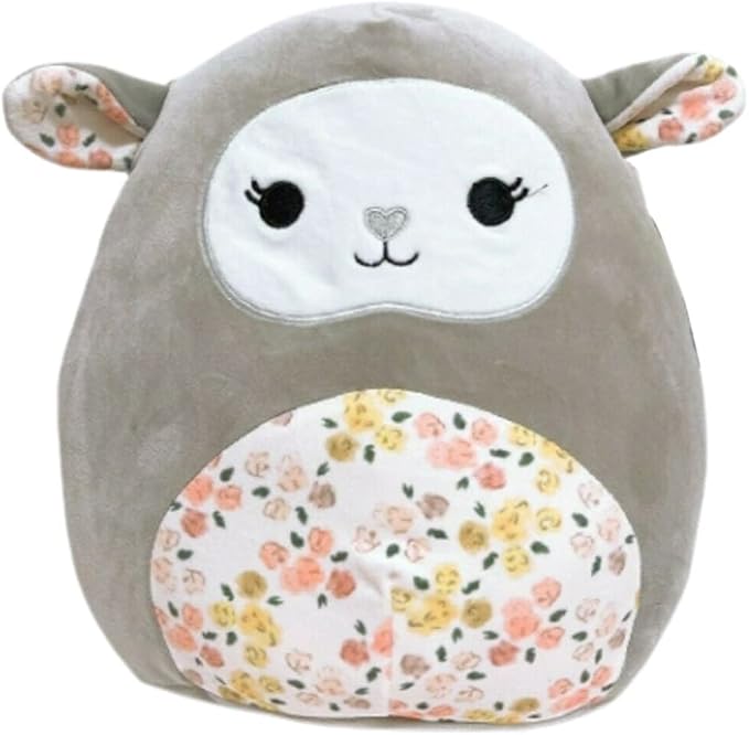 Squishmallow Official Kellytoy Collectible Plush Farm Squad Squishy Soft Animals (Elea Lamb (Floral Belly), 8 Inch)