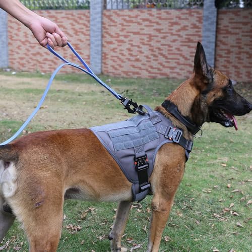 ICEFANG Tactical Dog Harness for Medium Dogs,Full Metal Buckles Dog Vest