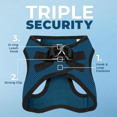 Voyager Step-in Air Dog Vest Harness - Blue/Black Trim, X-Small
