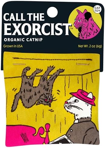 Blue Q Catnip - Cute Cat Toys for Biting with Funny Graphics - The Exorcist