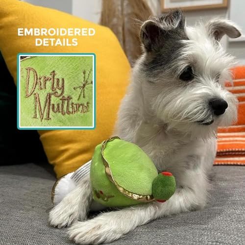 Haute Diggity Dog Dirty Muttini Plush Dog Toy, Cocktail Parody Chew Toys