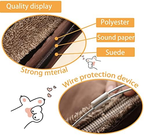 Cat Tunnel for Indoor Cats, 51×12 inch Foldable Big Cat Tunnel, Brown Suede Pet Tunnels with Two Peepholes and a Bubble Ball