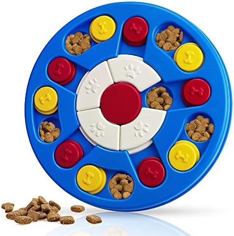 Joansan Dog Puzzle Toy, Interactive Dog Game, Mentally Stimulating Treat Dispenser for Large Dogs, Food Grade Material, Sequential Skills, Portable