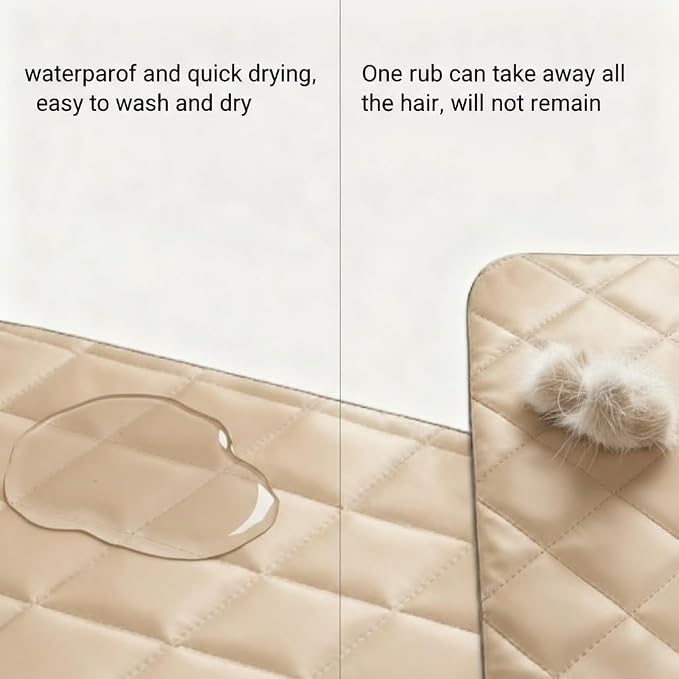 Dog Crate Pad 2-Pack, 24x18 Inch Waterproof Dog Crate Mat with Non-Slip Bottom, Durable Kennel Pad for Dogs, Washable Pet Bed Mat for Cage, Crate & Car