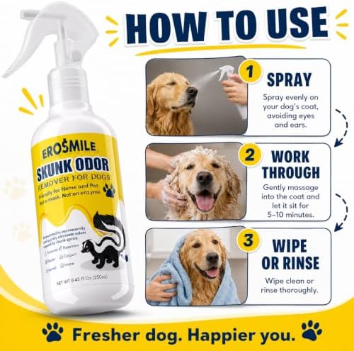 Skunk Odor Remover Spray for Pets, Clothing, Fabric & Home