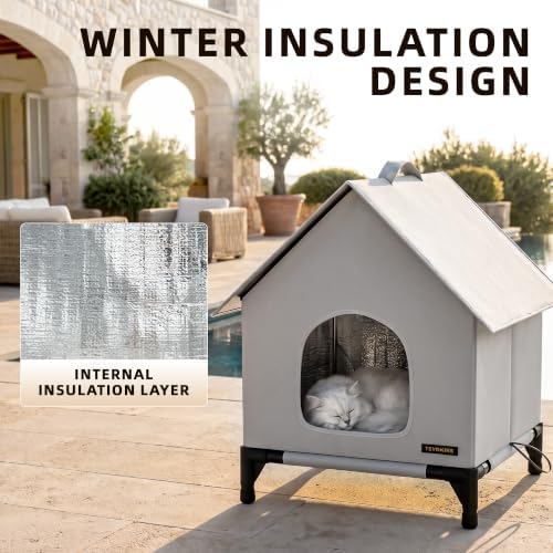 Outdoor Cat House Outdoor Cat House Weatherproof for Indoor and Outdoor Use Insulated and Weatherproof，Waterproof Shelter for Small/Medium Cats