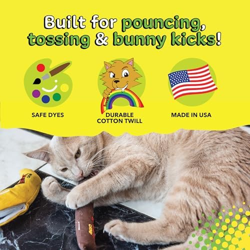Yeowww! Catnip Cigar Cat Toy - 7 in Catnip Toy for cats, 100% Stuffed with Premium Organically Grown Catnip, Made in USA